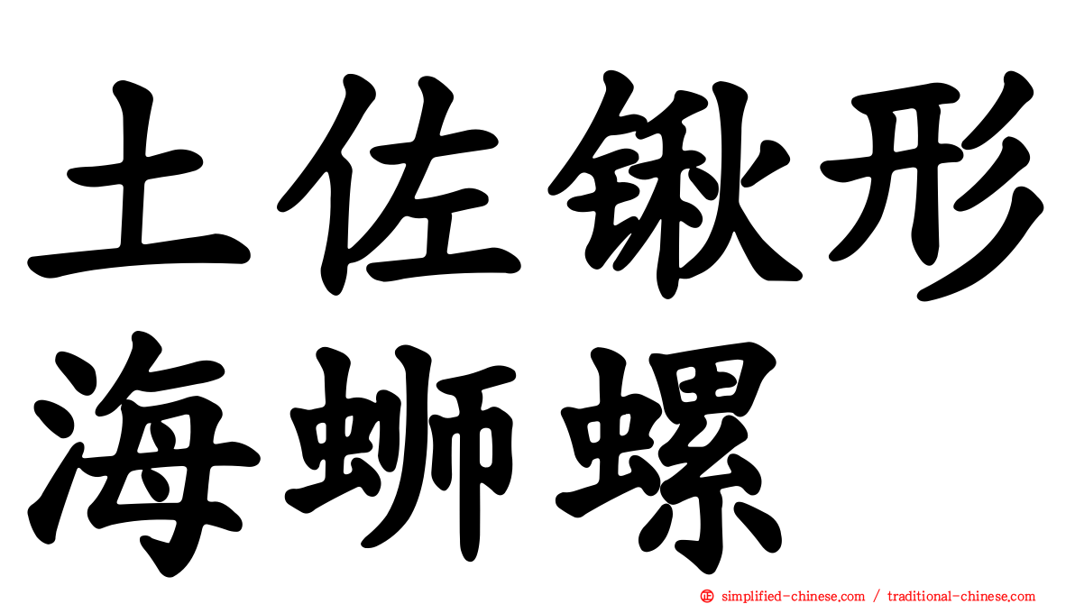 土佐锹形海蛳螺