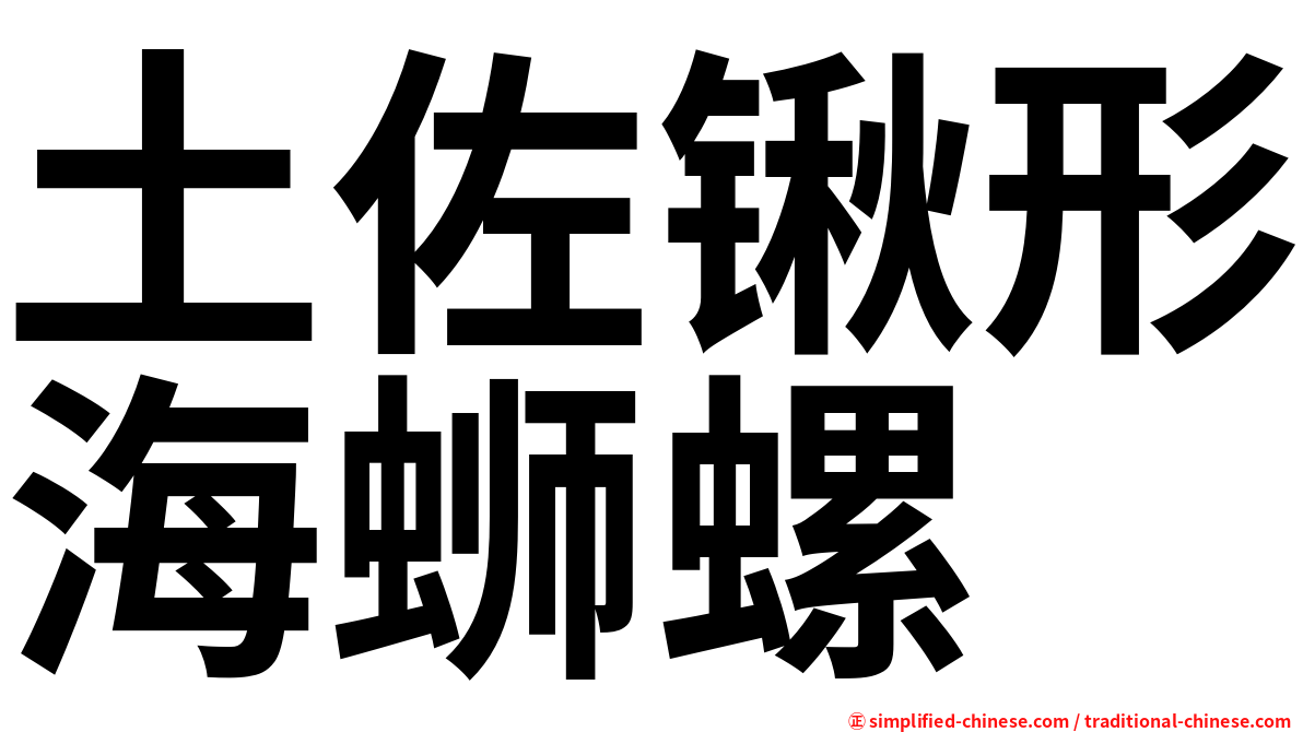 土佐锹形海蛳螺
