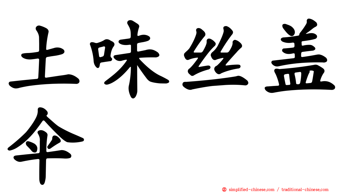 土味丝盖伞