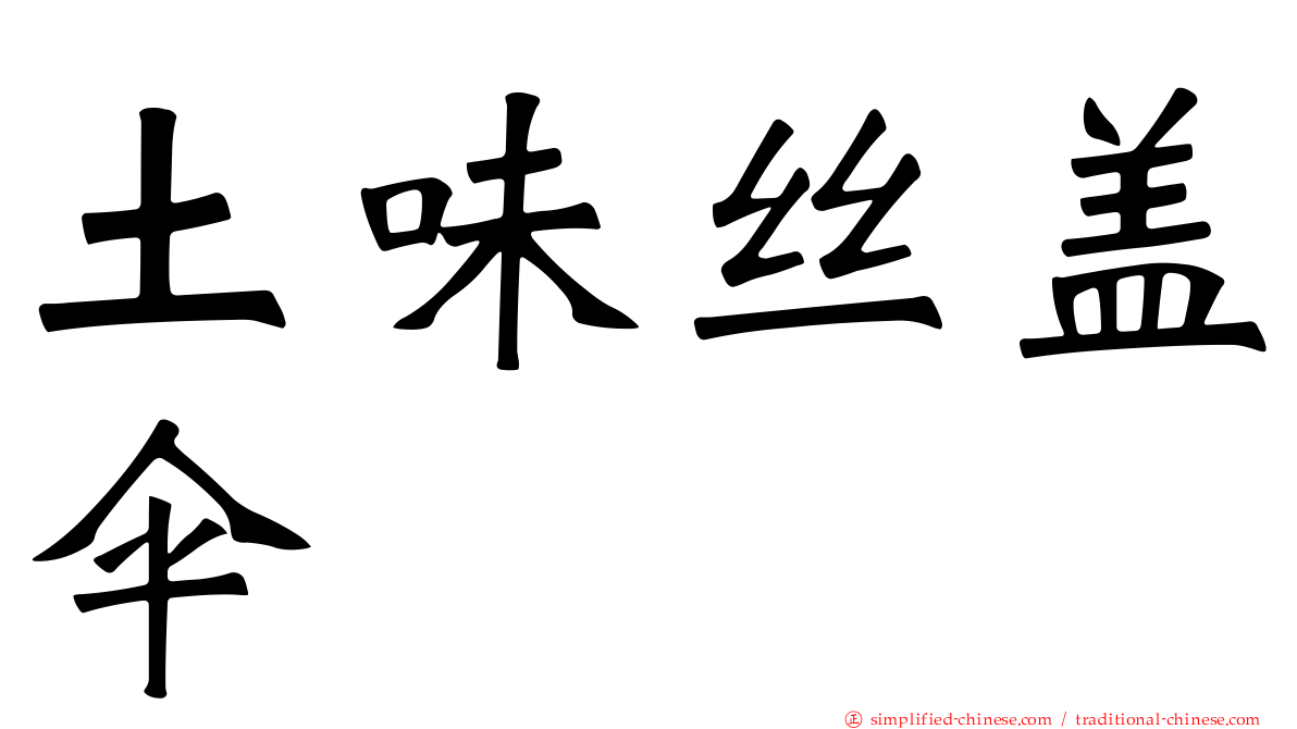土味丝盖伞