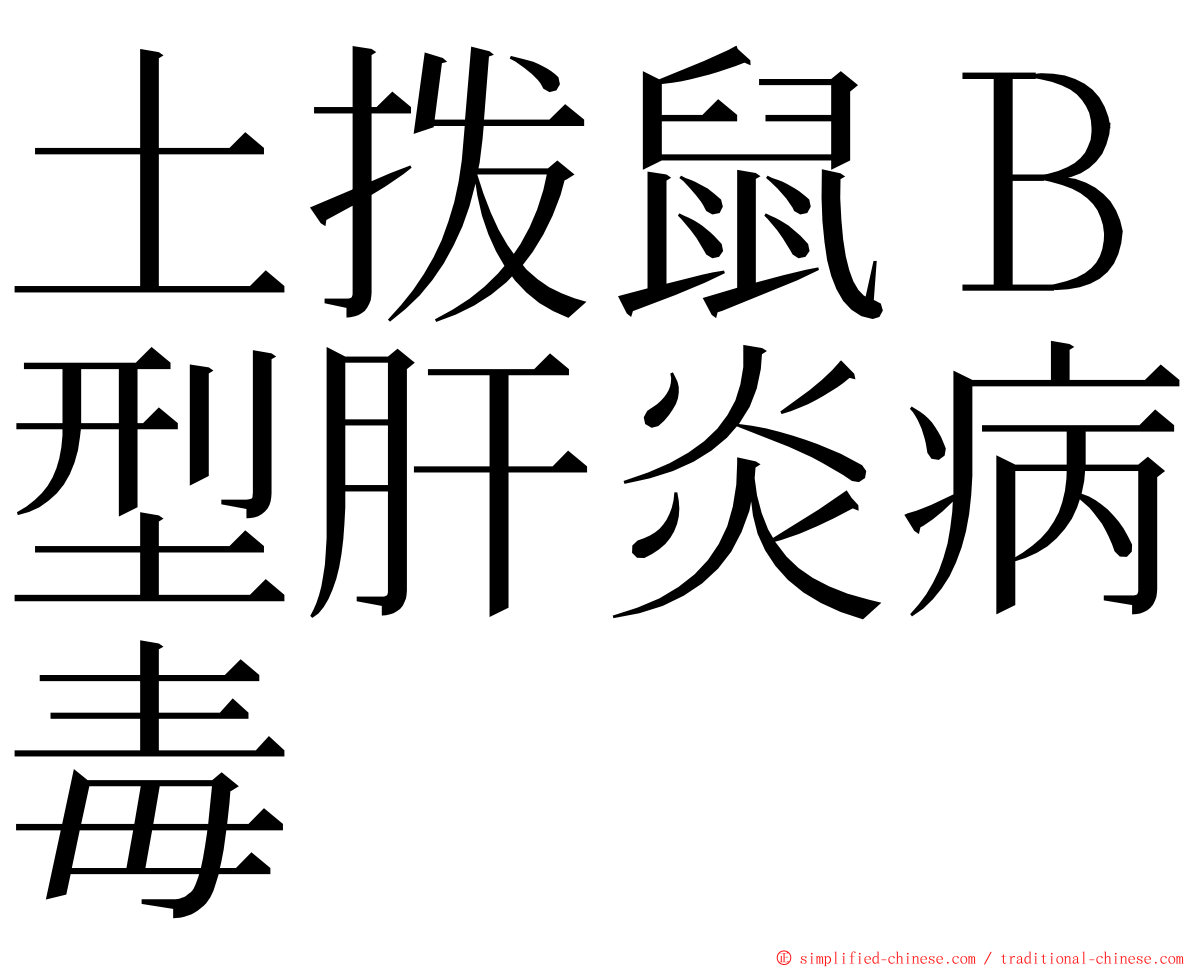 土拨鼠Ｂ型肝炎病毒 ming font