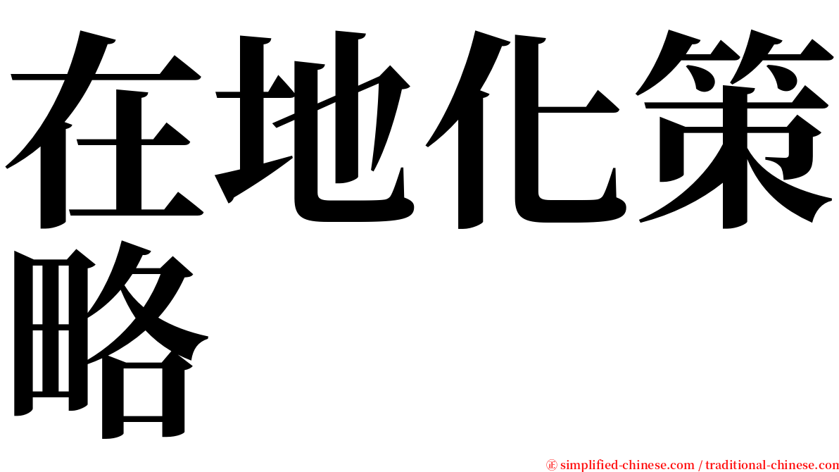 在地化策略 serif font