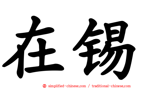 在锡