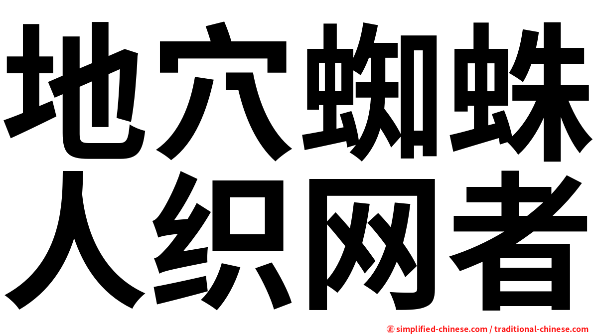 地穴蜘蛛人织网者