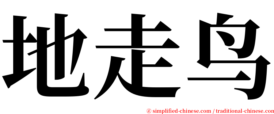 地走鸟 serif font