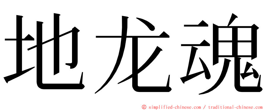 地龙魂 ming font