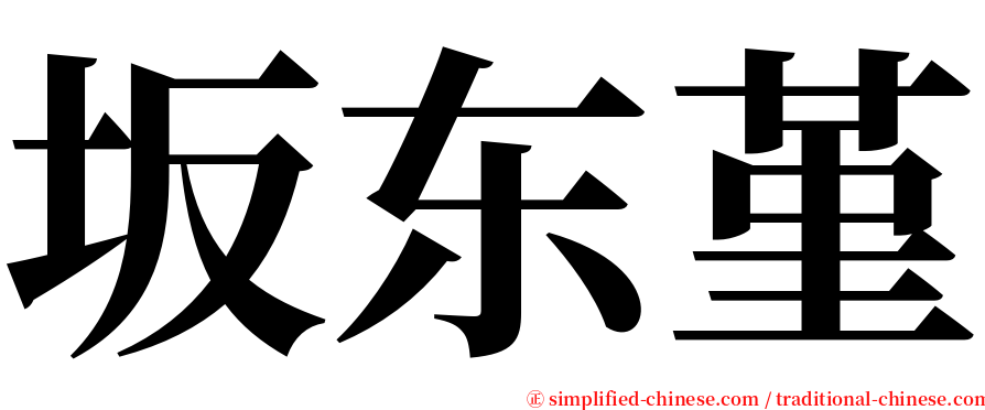 坂东堇 serif font