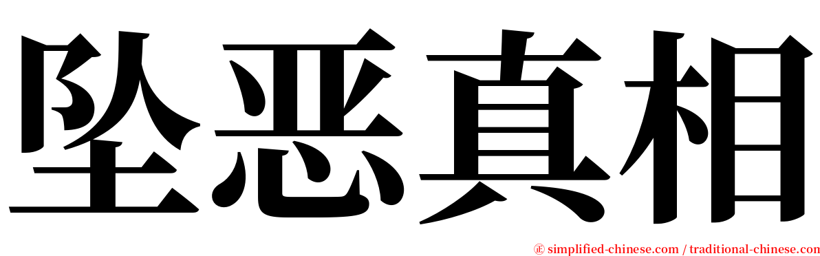 坠恶真相 serif font