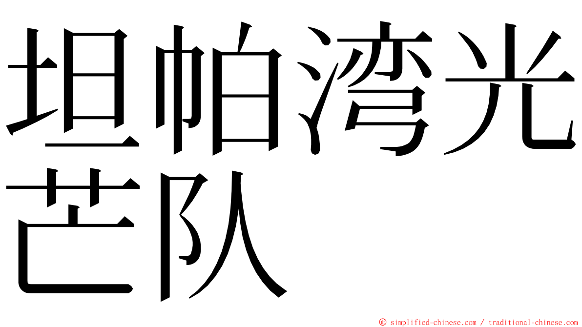 坦帕湾光芒队 ming font