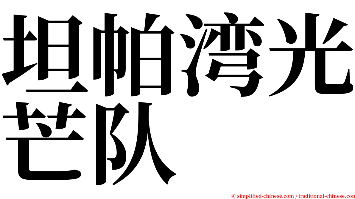 坦帕湾光芒队 serif font