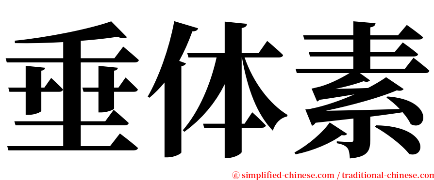 垂体素 serif font