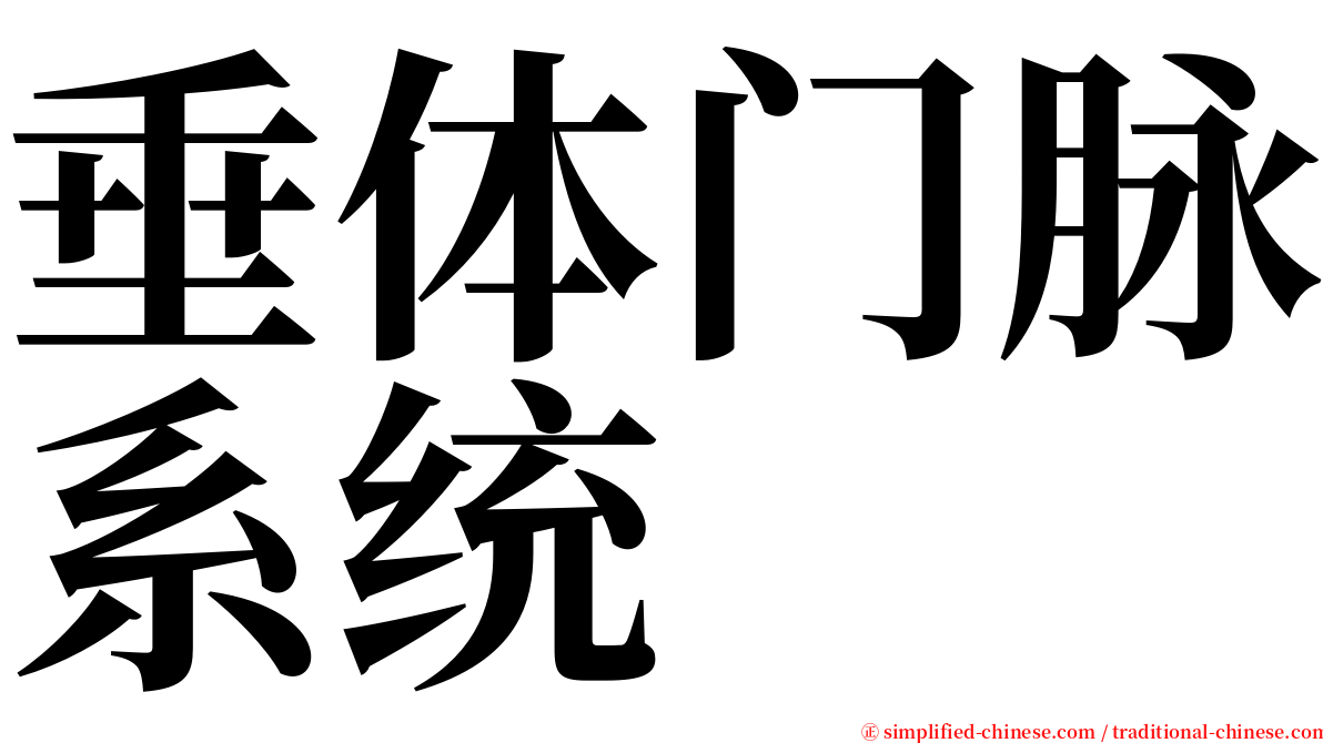 垂体门脉系统 serif font