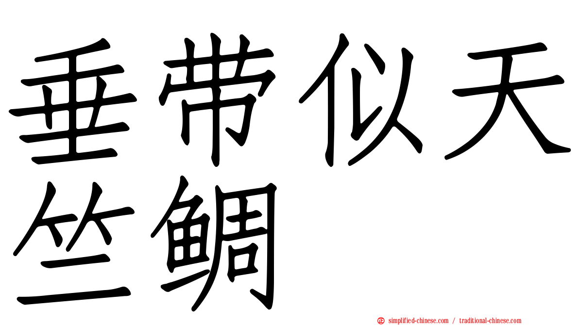 垂带似天竺鲷