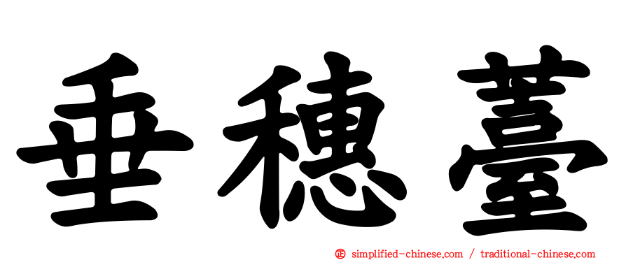 垂穗薹