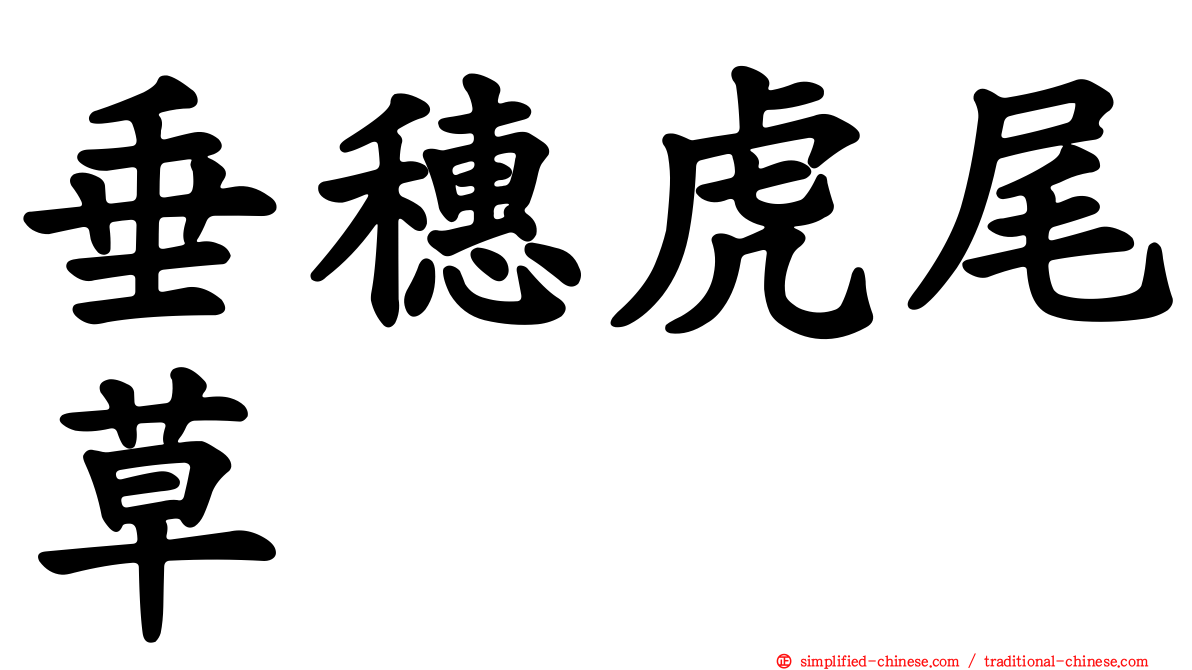 垂穗虎尾草