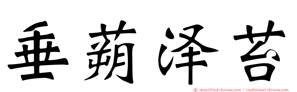 垂蒴泽苔