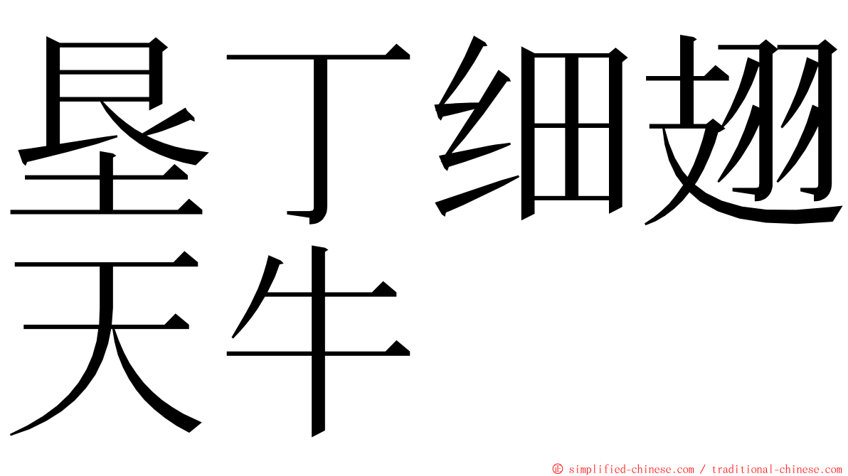 垦丁细翅天牛 ming font