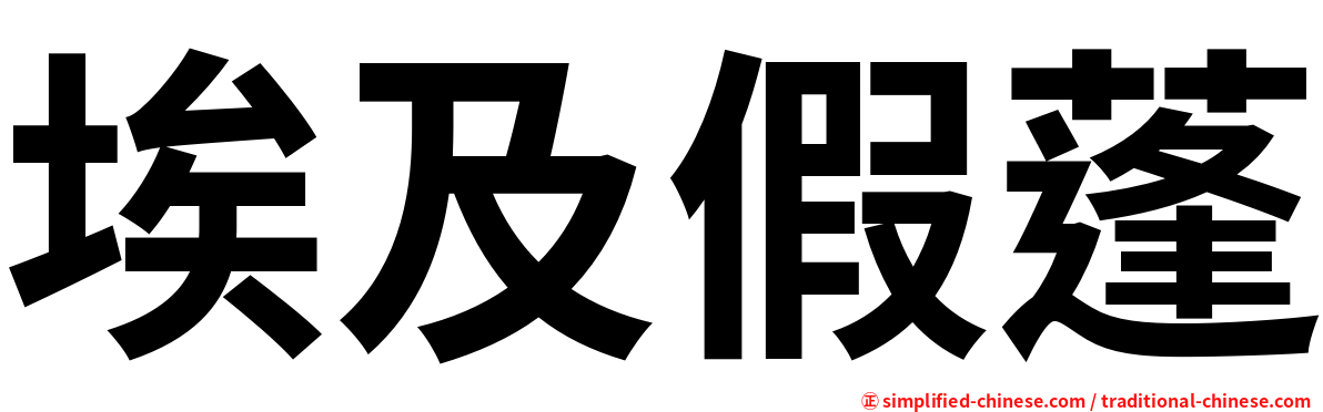 埃及假蓬