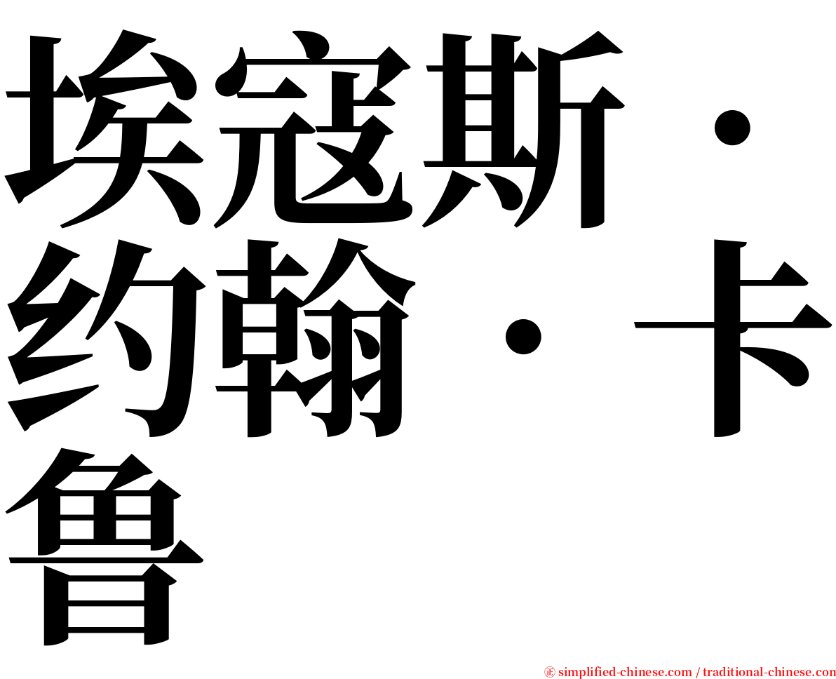 埃寇斯．约翰．卡鲁 serif font