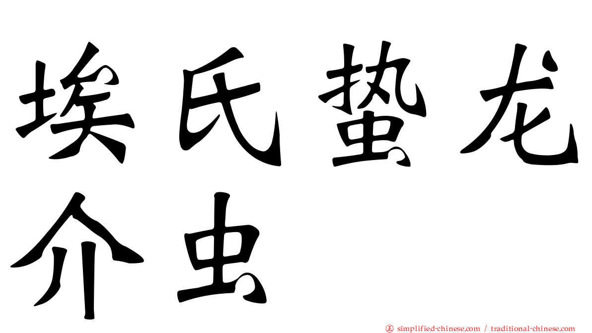 埃氏蛰龙介虫