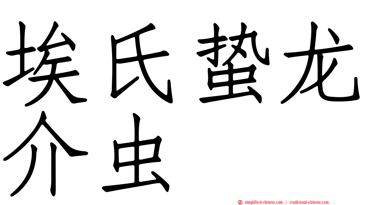 埃氏蛰龙介虫