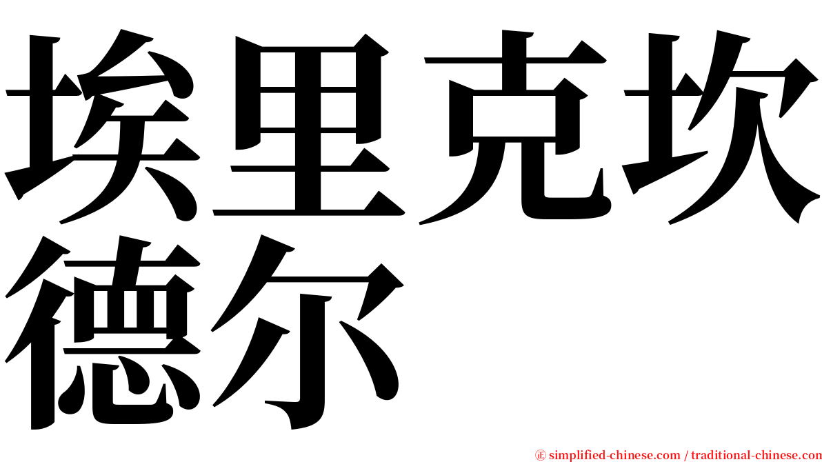 埃里克坎德尔 serif font