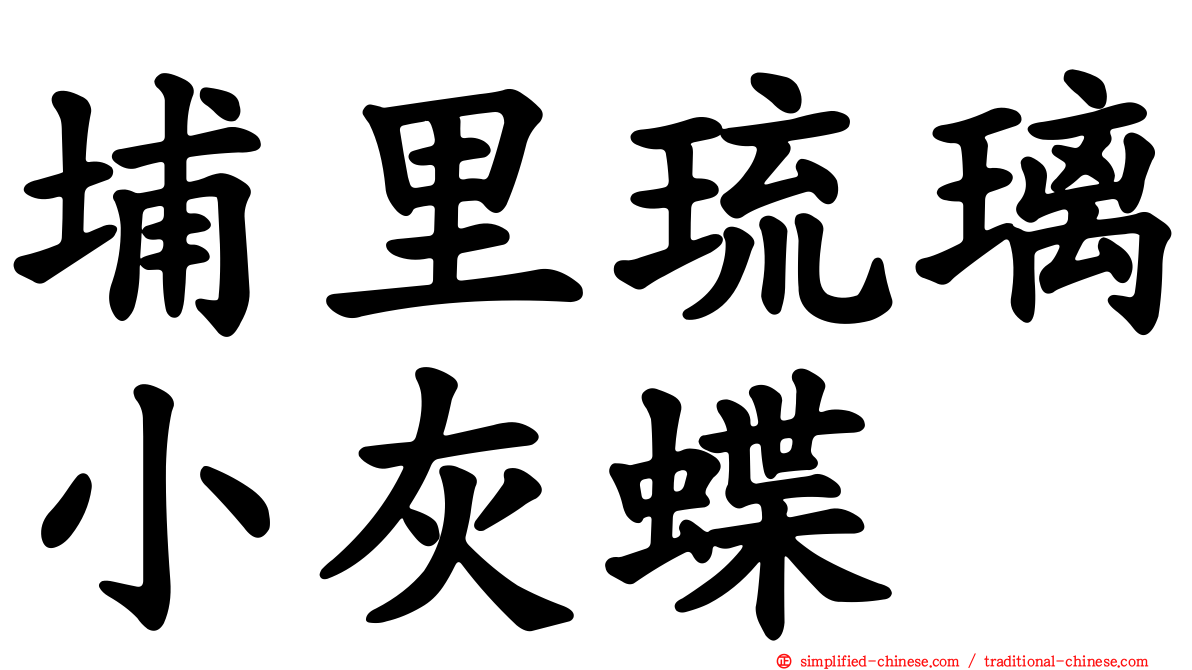 埔里琉璃小灰蝶