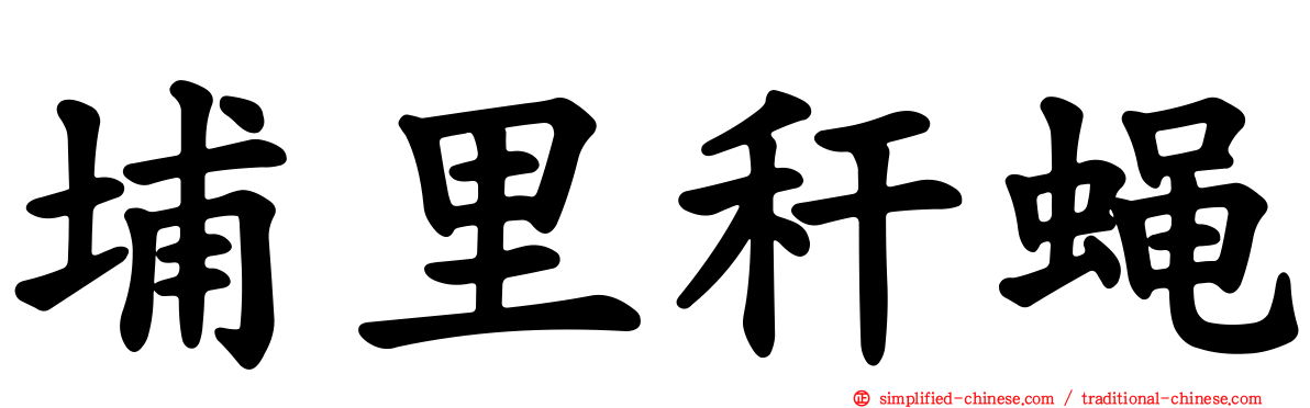 埔里秆蝇