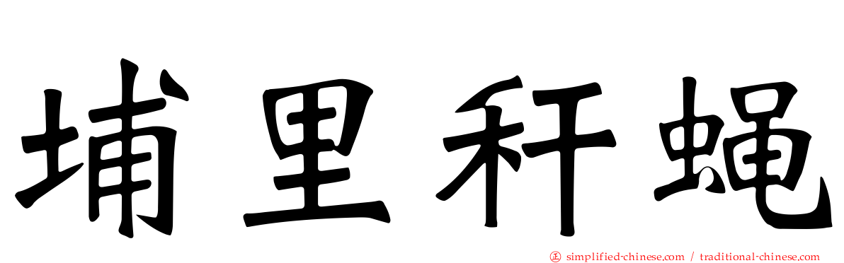 埔里秆蝇