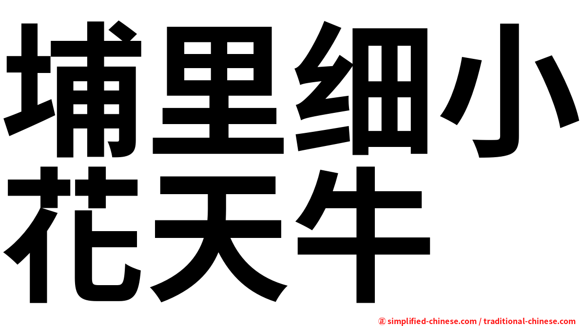 埔里细小花天牛