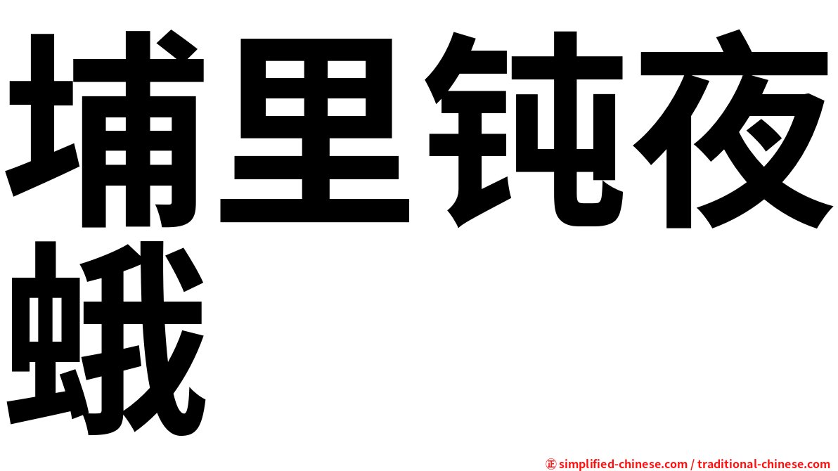 埔里钝夜蛾