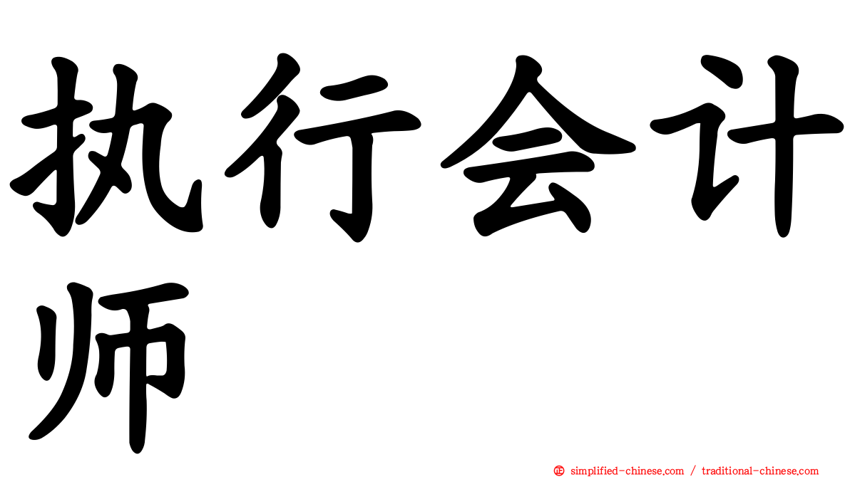 执行会计师
