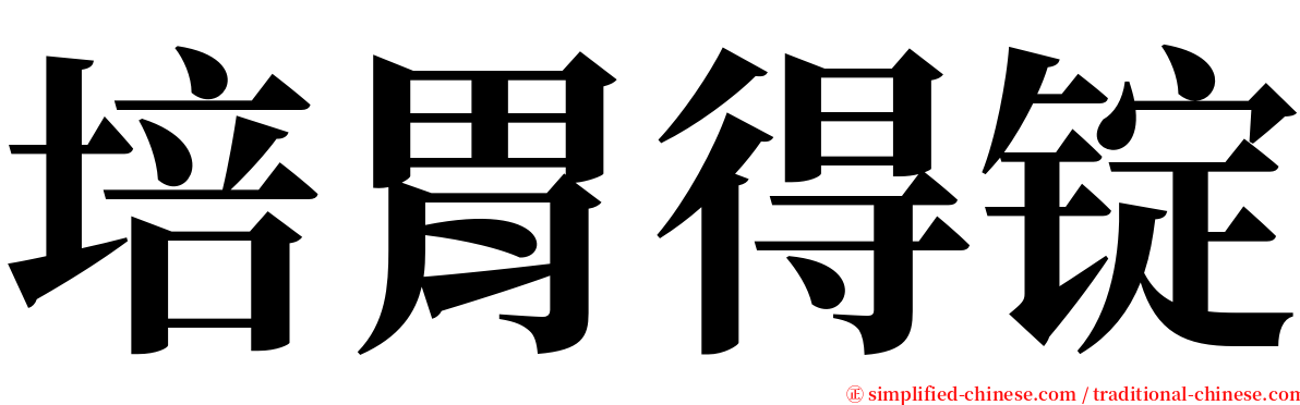 培胃得锭 serif font