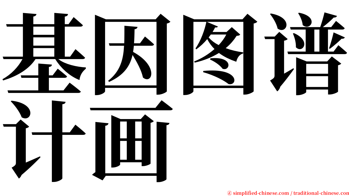 基因图谱计画 serif font