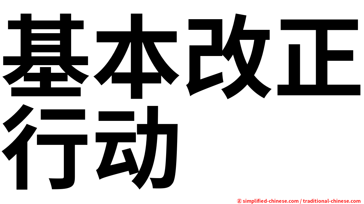 基本改正行动
