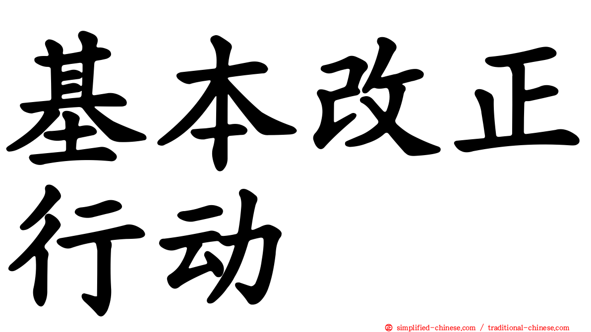 基本改正行动