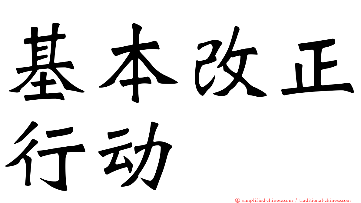 基本改正行动
