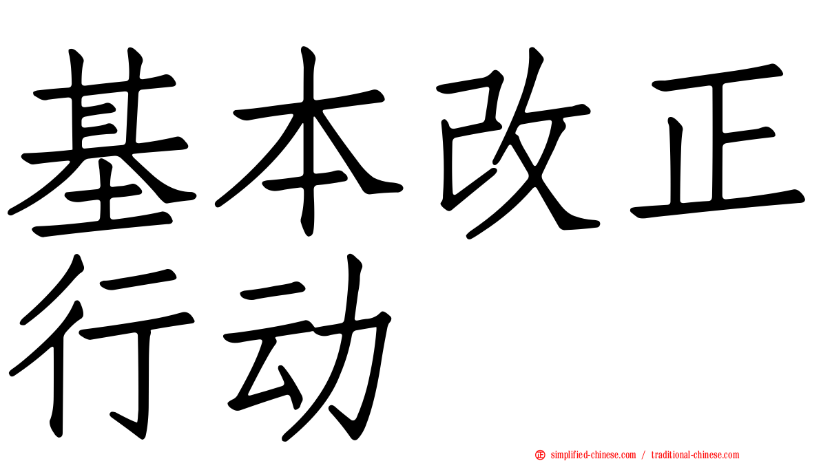 基本改正行动