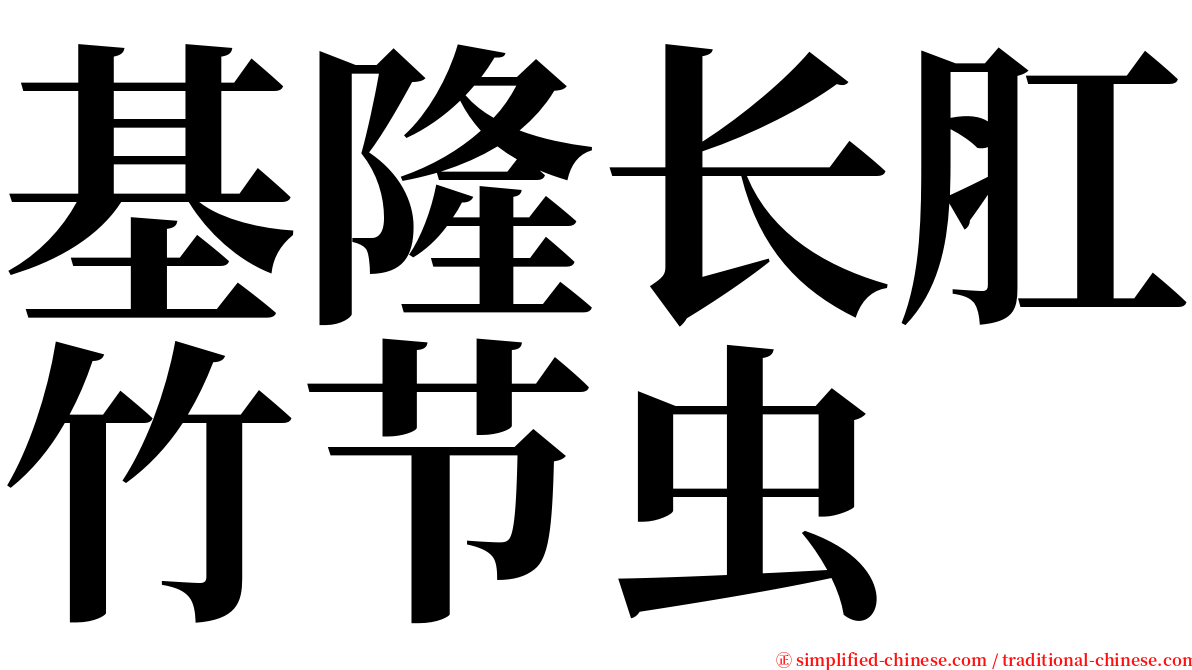 基隆长肛竹节虫 serif font