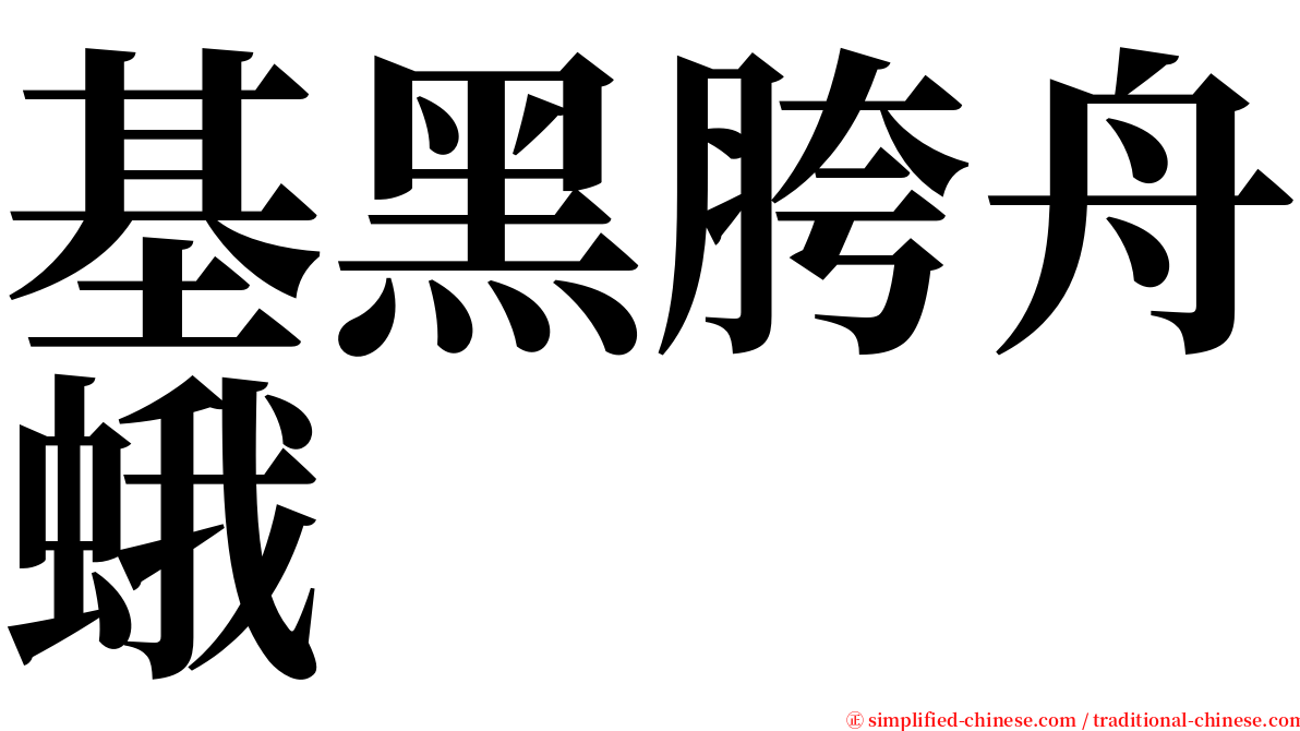 基黑胯舟蛾 serif font