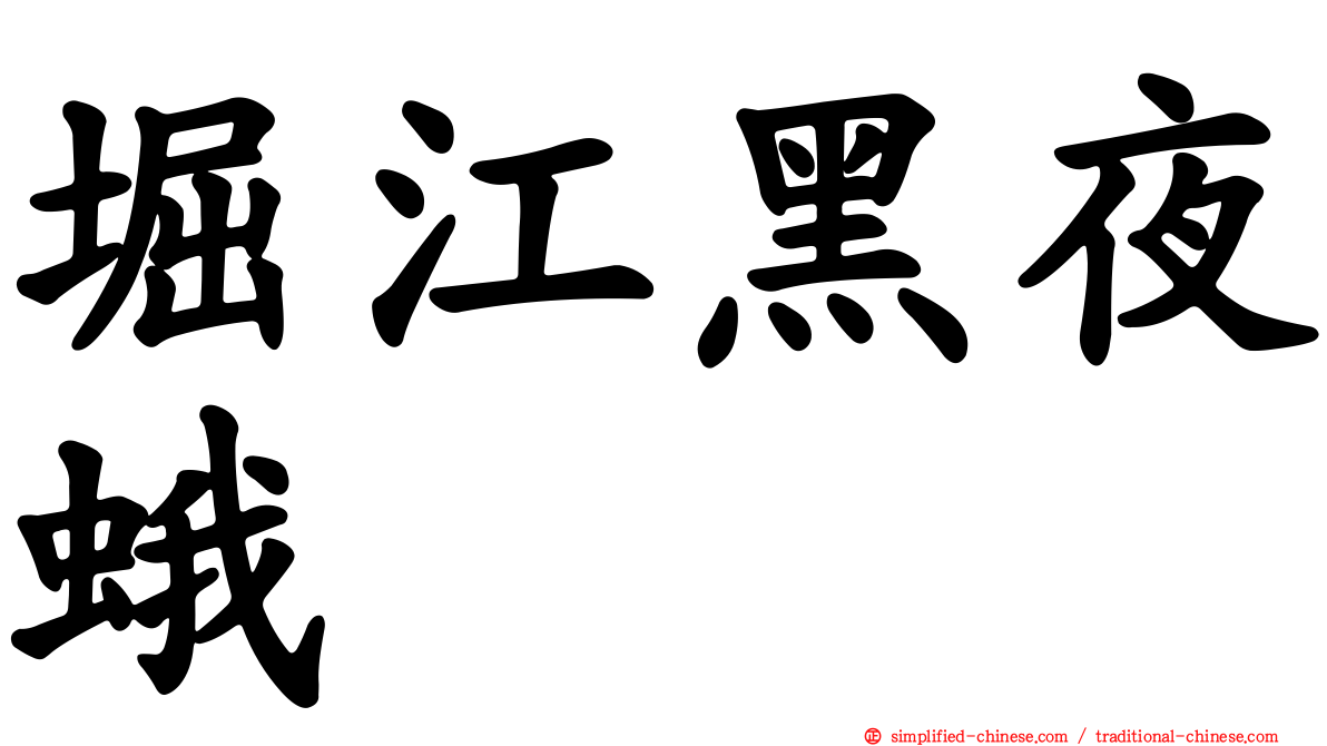 堀江黑夜蛾