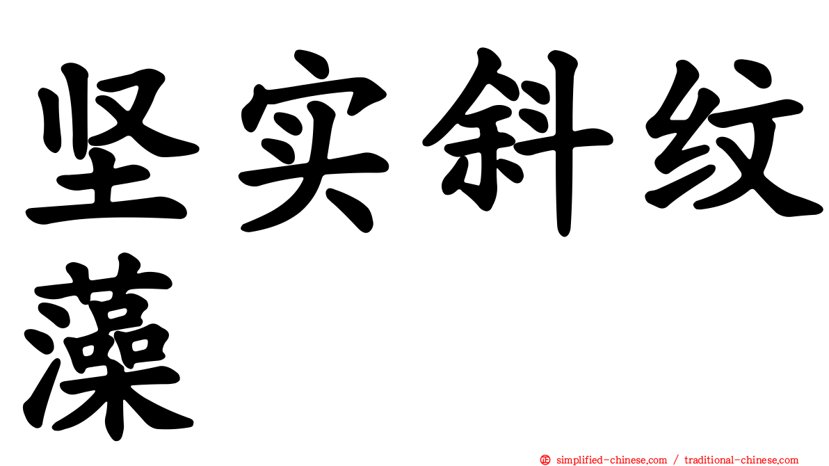 坚实斜纹藻