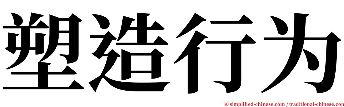 塑造行为 serif font