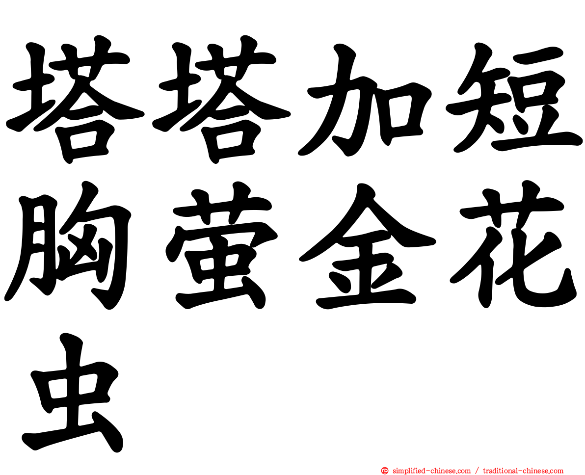 塔塔加短胸萤金花虫