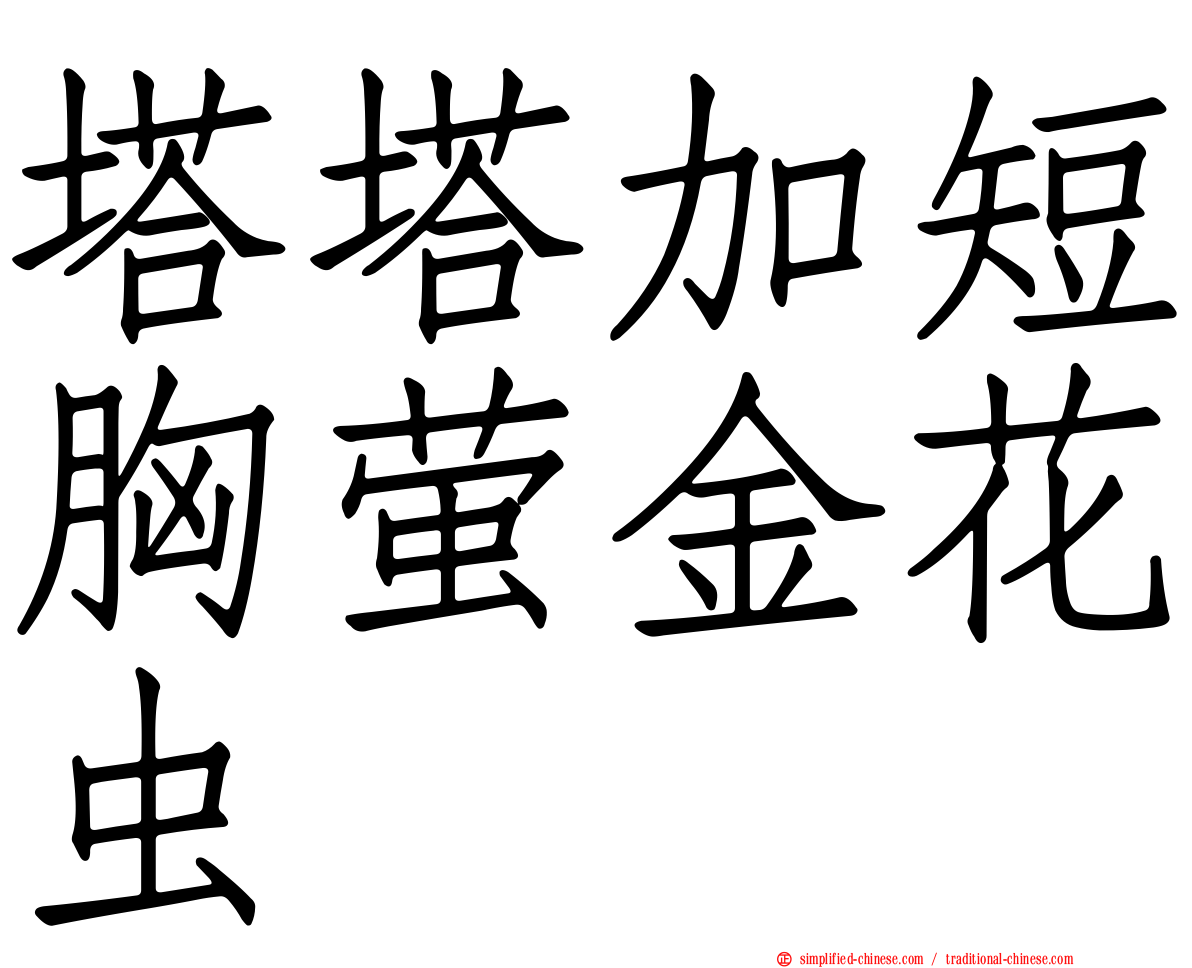 塔塔加短胸萤金花虫