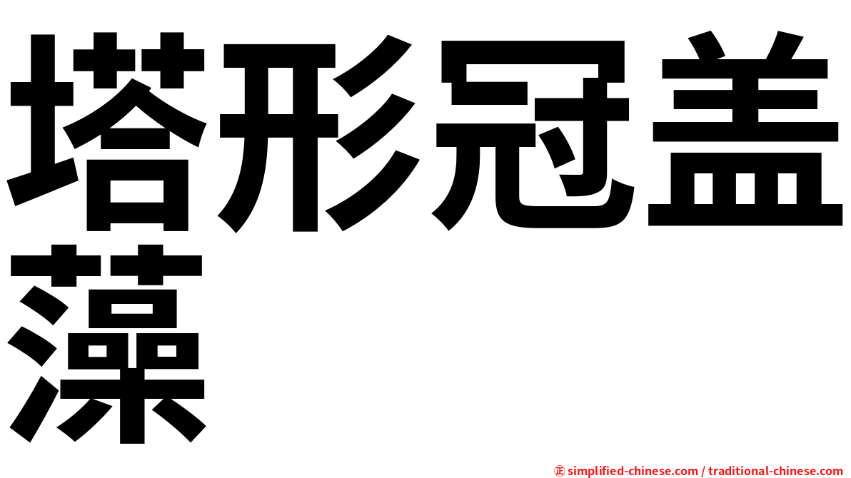 塔形冠盖藻