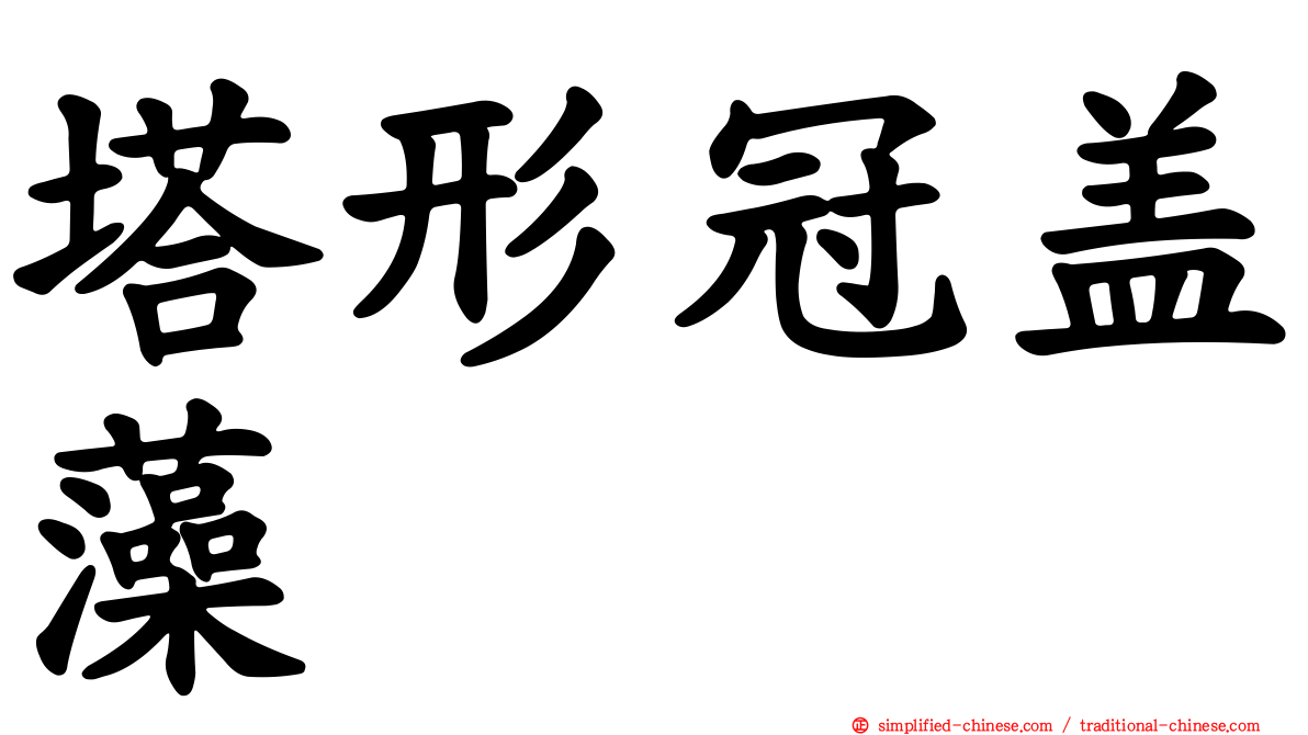 塔形冠盖藻