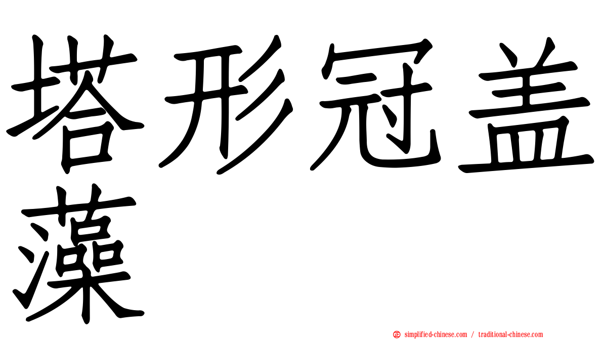 塔形冠盖藻
