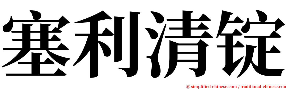 塞利清锭 serif font