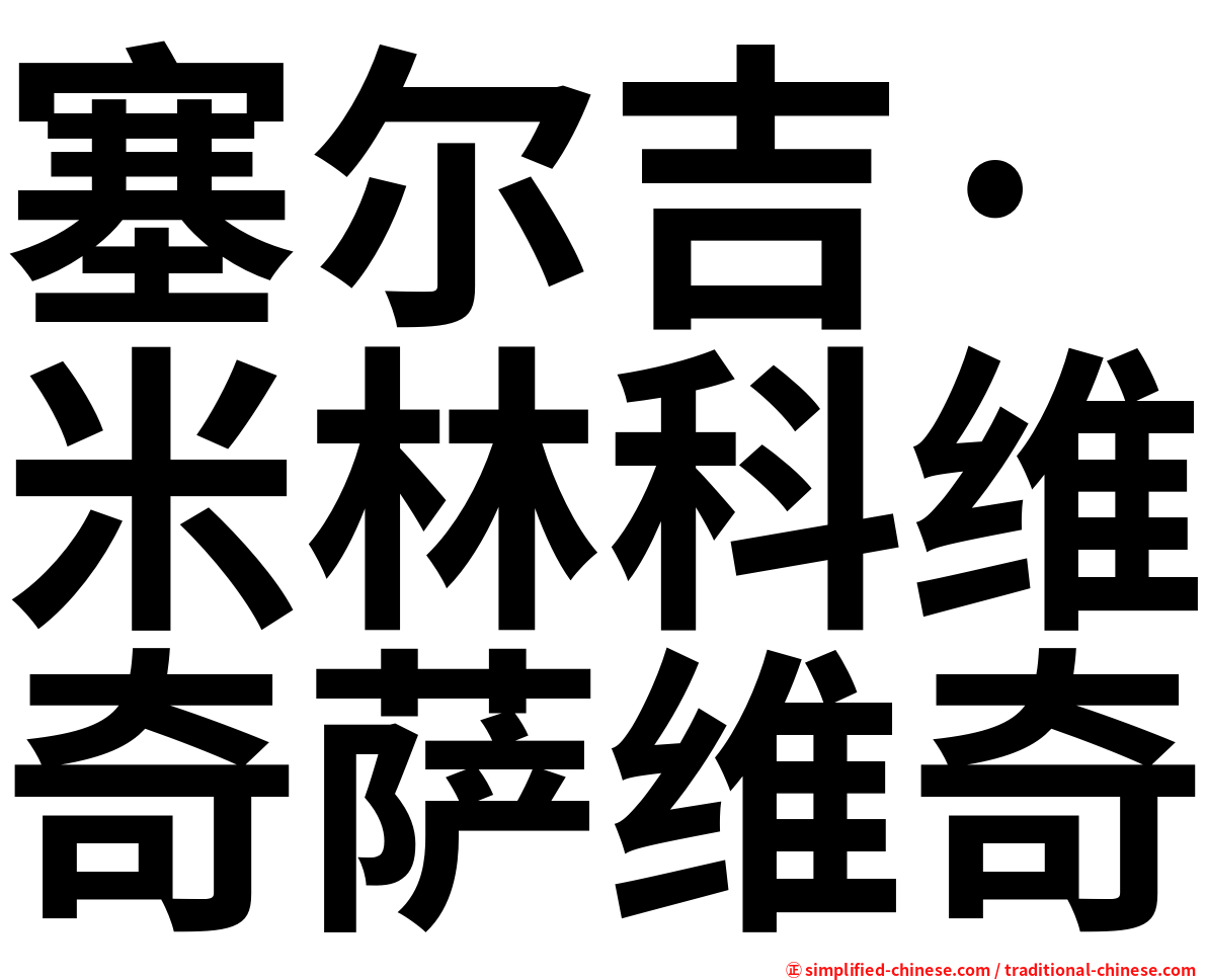 塞尔吉·米林科维奇萨维奇